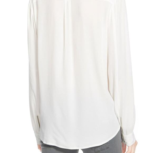 TROUVÉ Surplice Zip Cuff Blouse XS - Picture 3 of 5